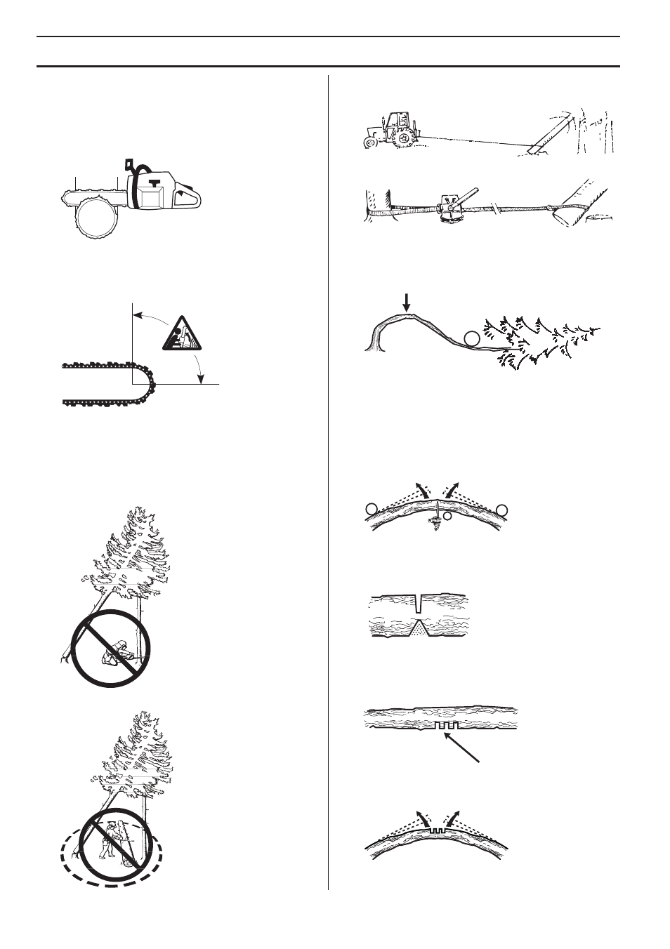 Freeing a tree that has fallen badly, Working techniques | Husqvarna 455e Rancher User Manual | Page 30 / 140