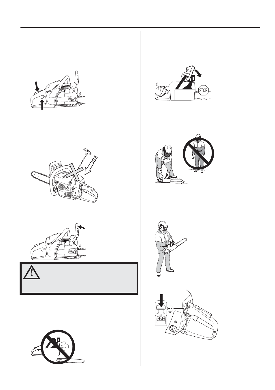 Arrêt, Démarrage et arrêt | Husqvarna 455e Rancher User Manual | Page 67 / 140
