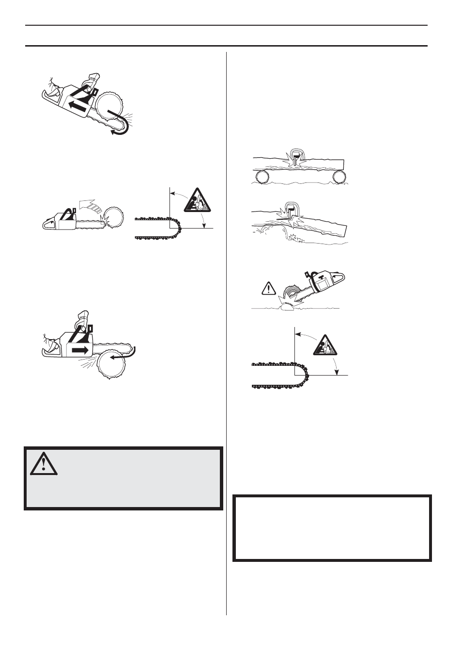 Technique de base pour la coupe, Techniques de travail | Husqvarna 455e Rancher User Manual | Page 70 / 140