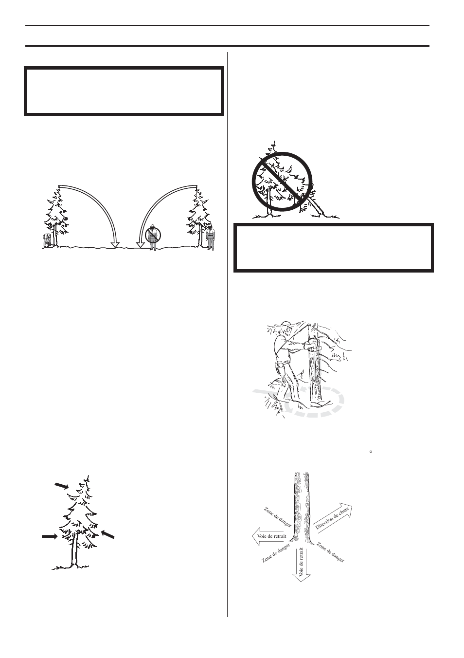 Techniques d’abattage, Techniques de travail | Husqvarna 455e Rancher User Manual | Page 72 / 140
