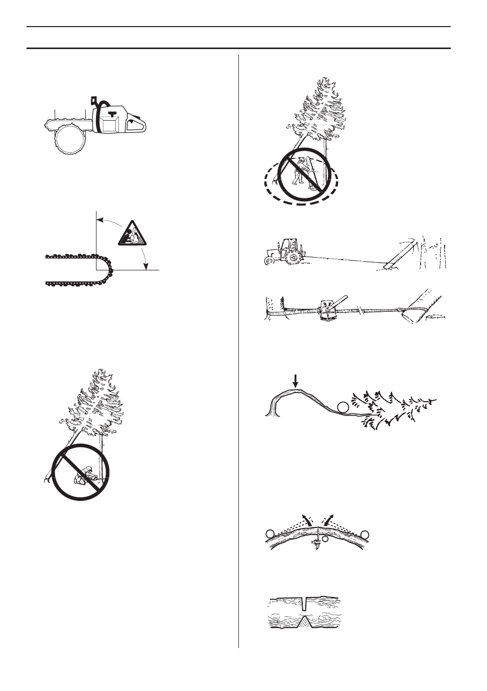 Solution à un abattage raté, Techniques de travail | Husqvarna 455e Rancher User Manual | Page 74 / 140