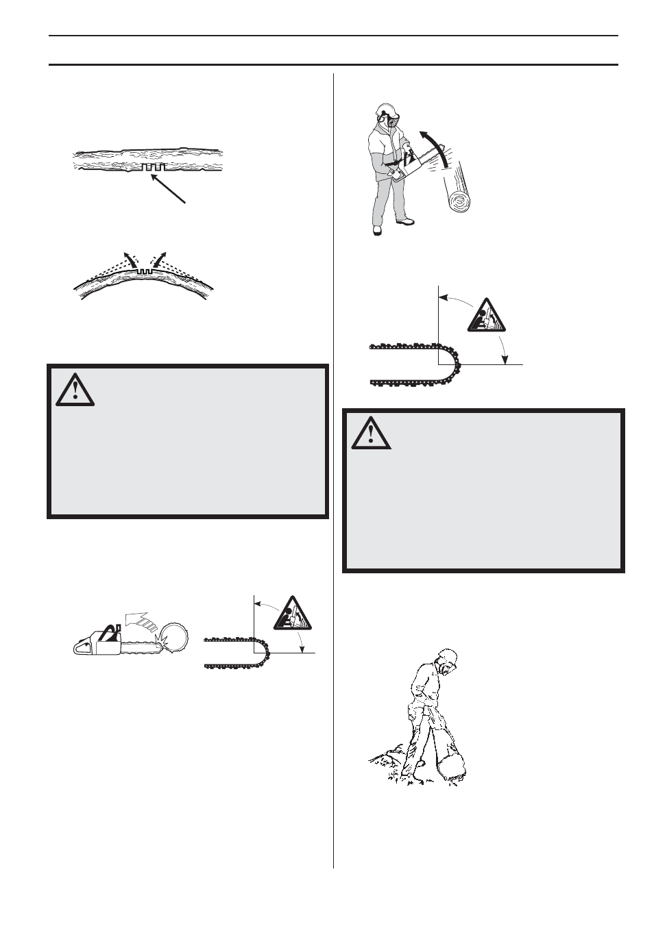 Mesures anti-rebond, Qu’est-ce qu’un rebond, Techniques de travail | Husqvarna 455e Rancher User Manual | Page 75 / 140
