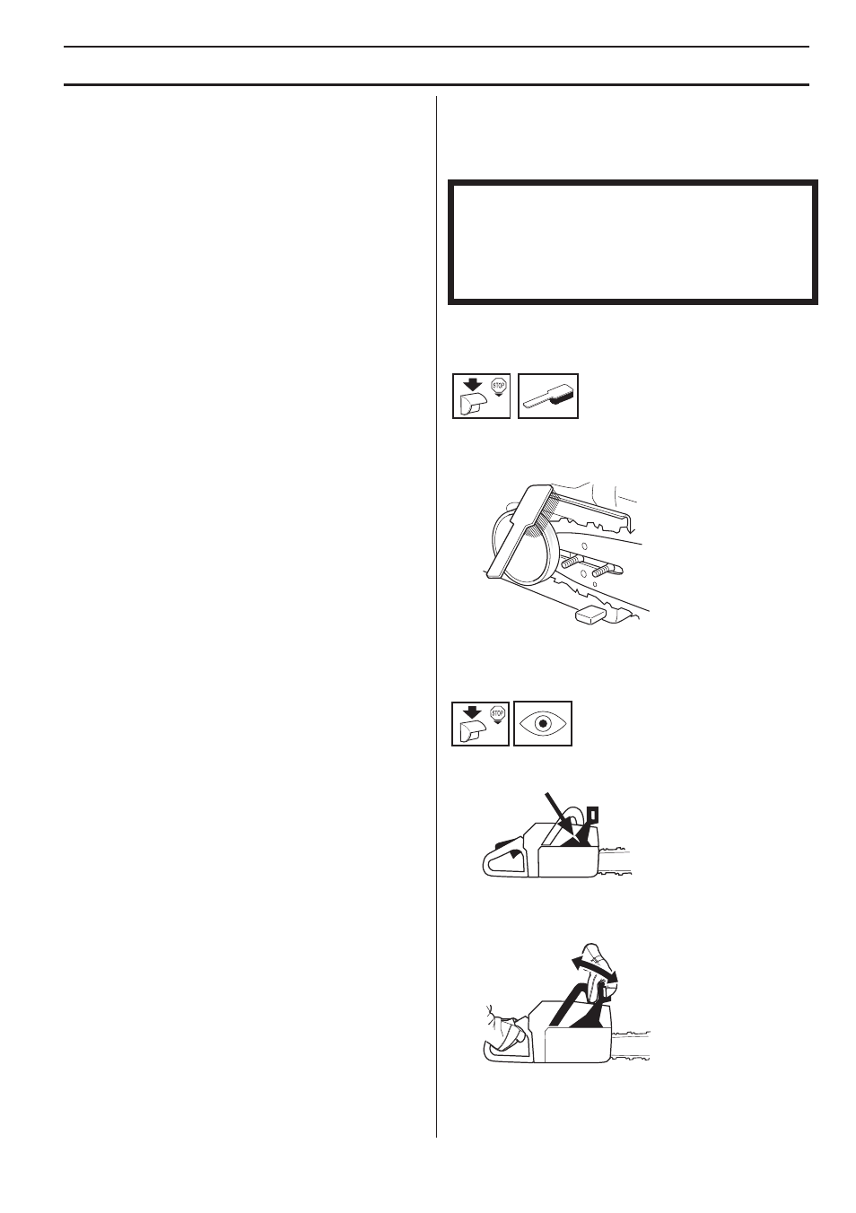 Pointeau h de haut régime, Carburateur correctement réglé, Frein de chaîne avec arceau protecteur | Entretien | Husqvarna 455e Rancher User Manual | Page 77 / 140