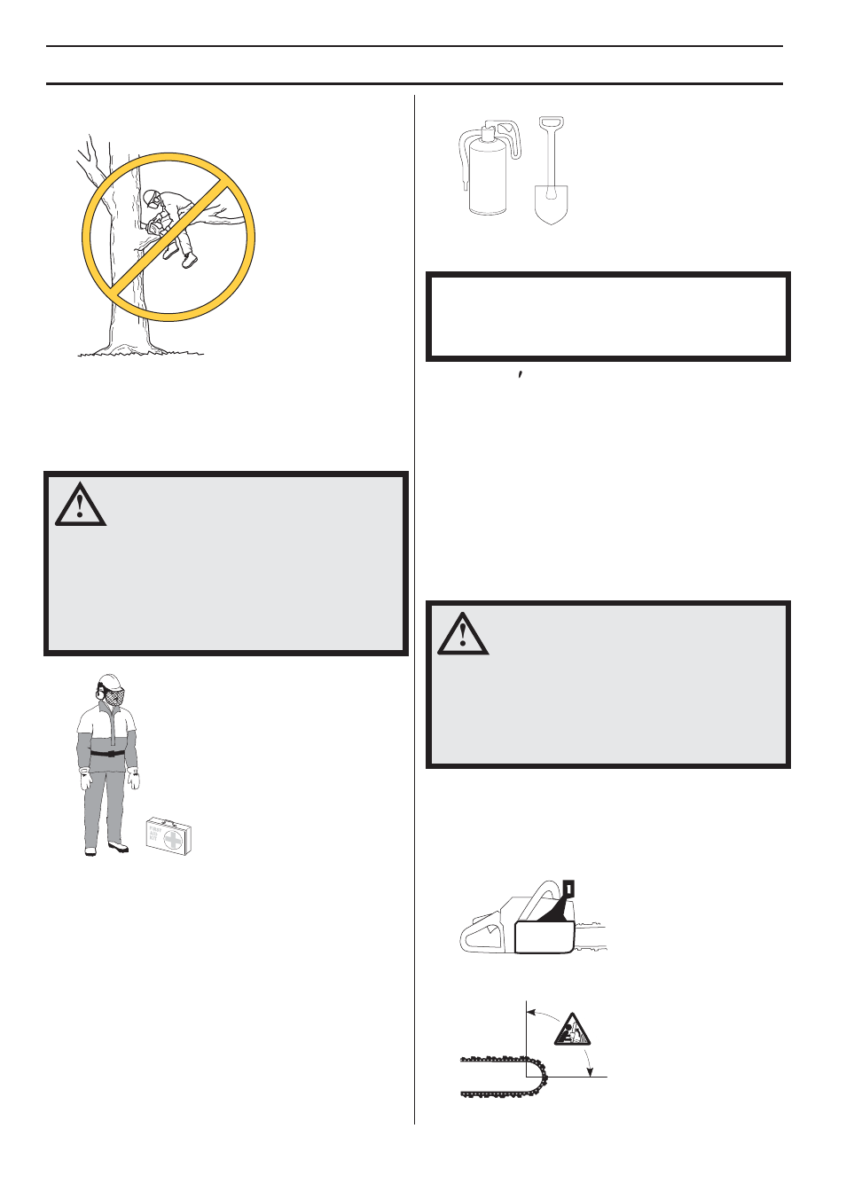 Personal protective equipment, Machine¢s safety equipment, Chain brake and front hand guard | General safety precautions, Machine ′′′′ s safety equipment | Husqvarna 455e Rancher User Manual | Page 8 / 140