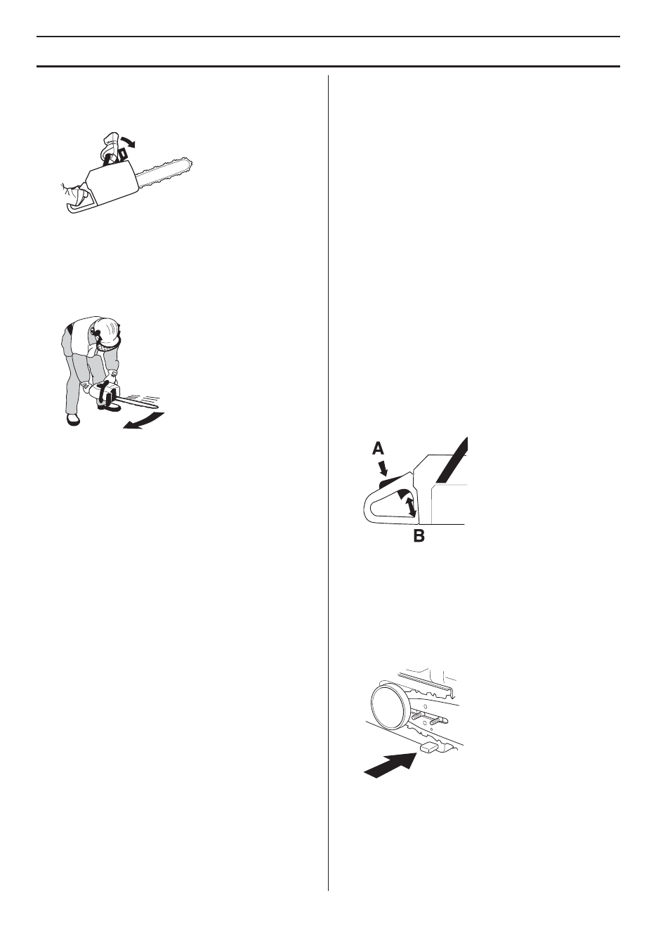 Fiador del acelerador, Captor de cadena, Instrucciones generales de seguridad | Husqvarna 455e Rancher User Manual | Page 98 / 140