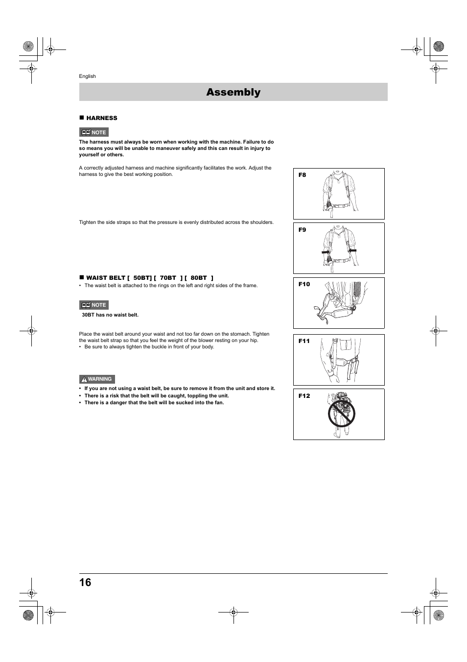 Assembly | Husqvarna 370BTS User Manual | Page 16 / 22