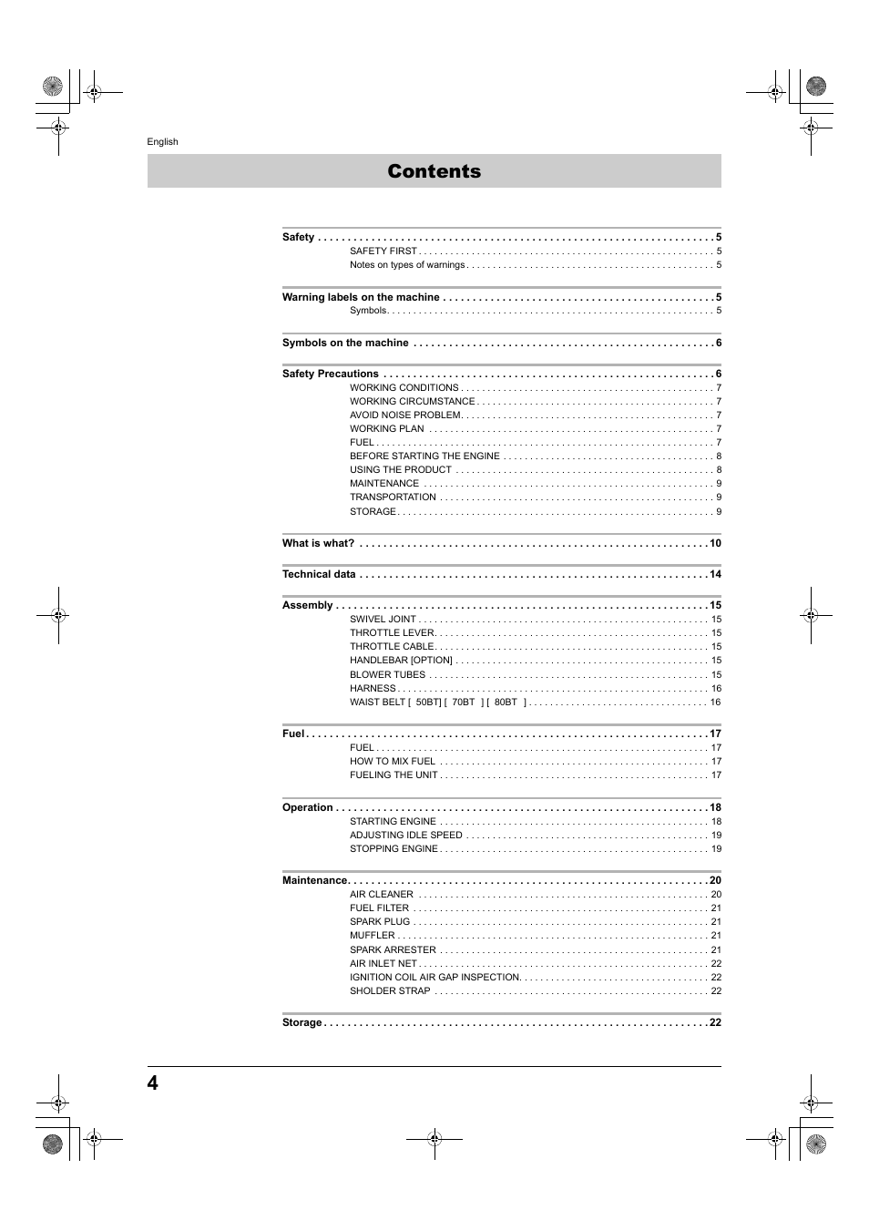 Husqvarna 370BTS User Manual | Page 4 / 22