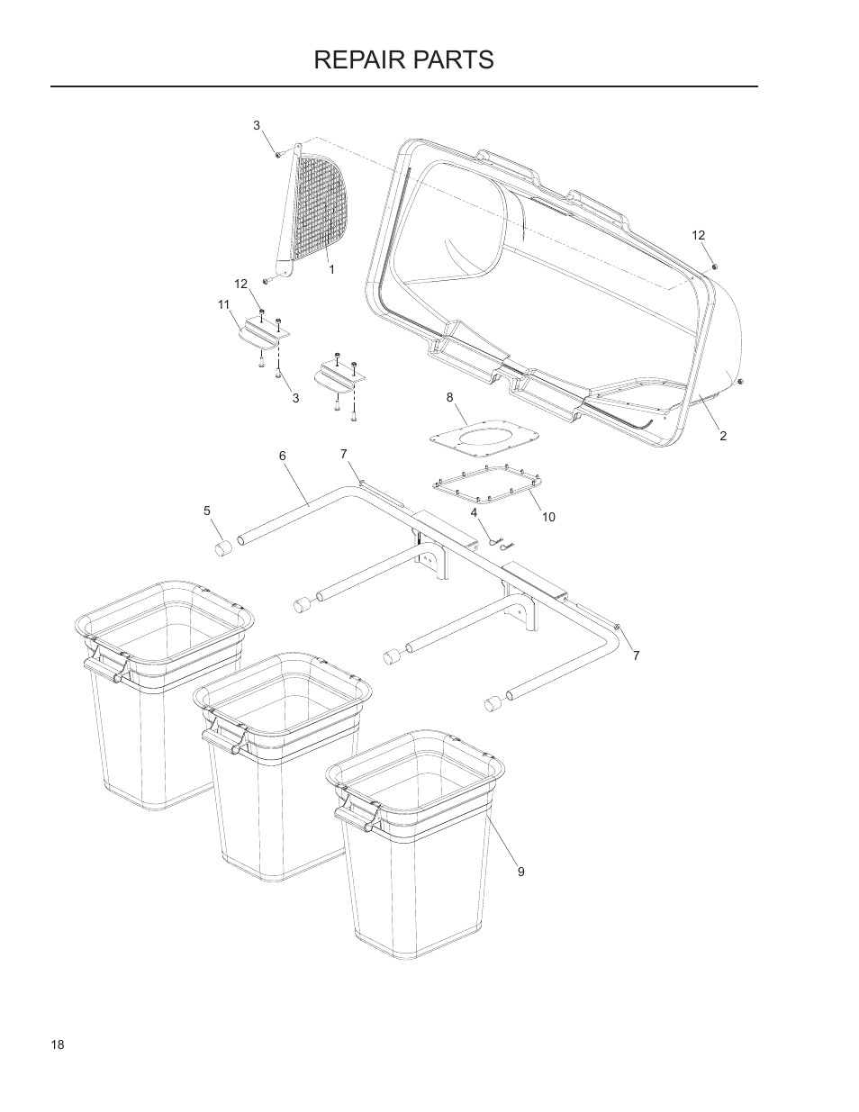 Repair parts | Husqvarna Grass Catcher 2345 XLS User Manual | Page 17 / 21