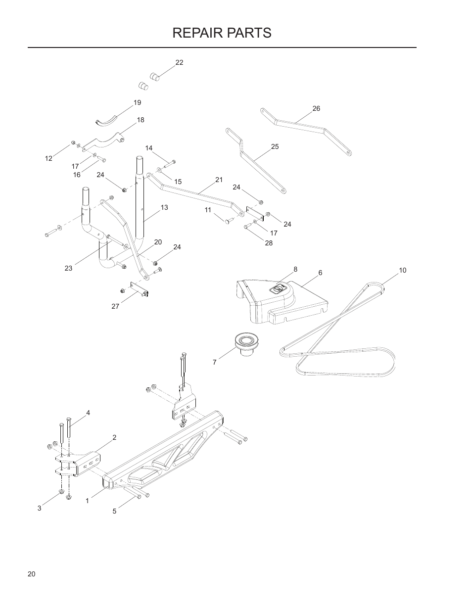 Repair parts | Husqvarna Grass Catcher 2345 XLS User Manual | Page 19 / 21