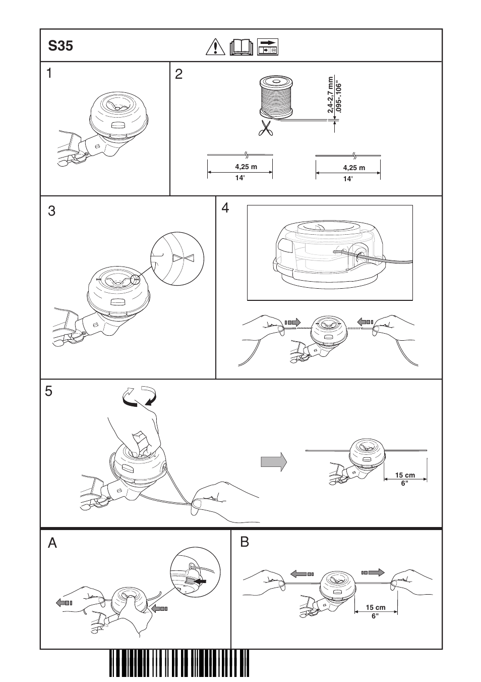 Z+h?[¶5æ, S35 5 | Husqvarna 324L User Manual | Page 26 / 28