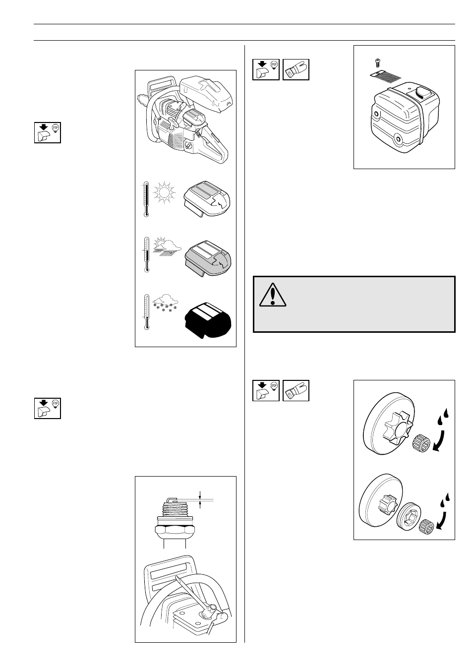 Maintenance, Muffler, Spark plug | Air filter, Needle bearing maintenance | Husqvarna 355 User Manual | Page 31 / 36