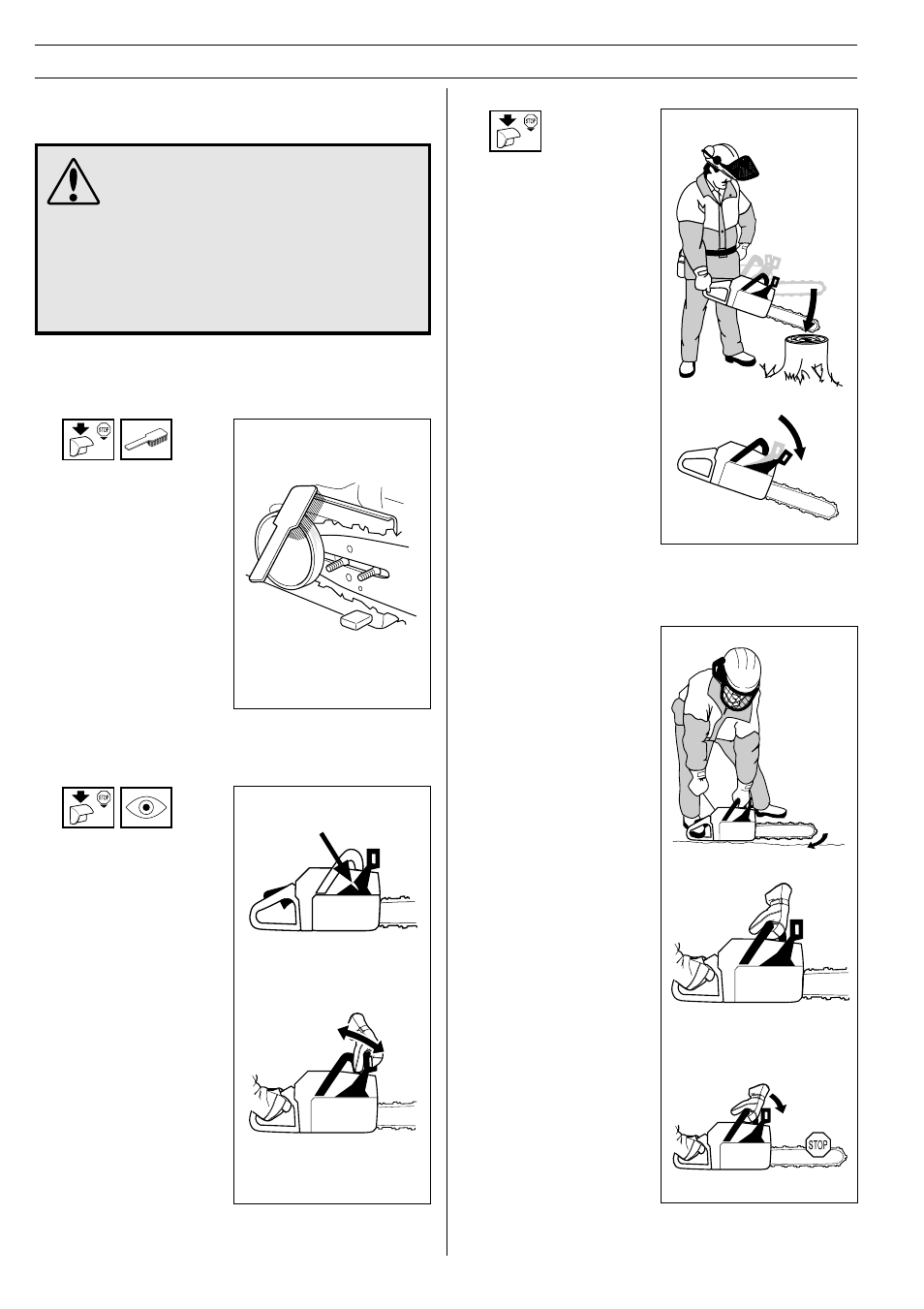 Safety instructions, 1 chain brake and front hand guard | Husqvarna 355 User Manual | Page 8 / 36