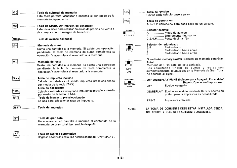 Mèd) | CITIZEN CX-88 User Manual | Page 9 / 33