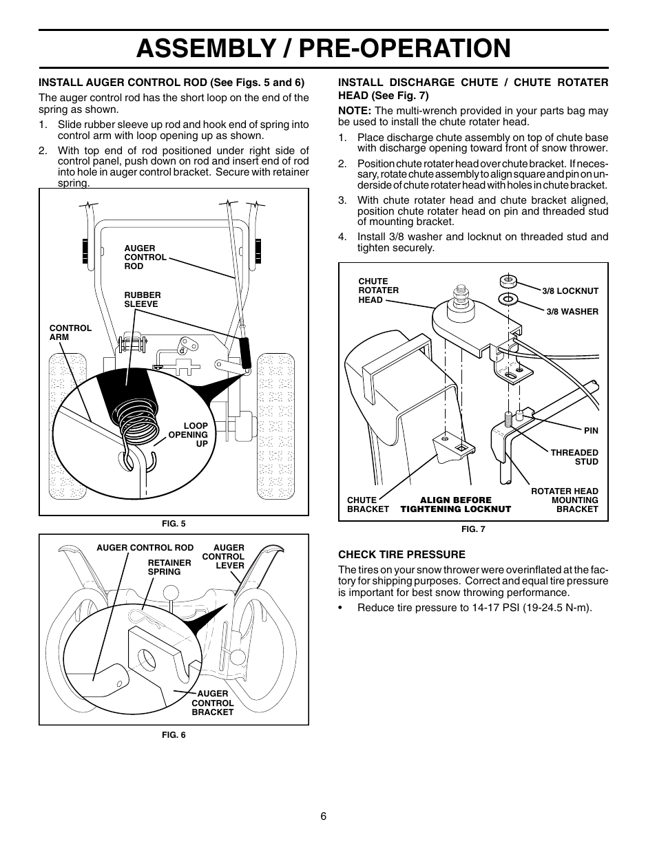 Assembly / pre-operation | Husqvarna 524S User Manual | Page 6 / 32