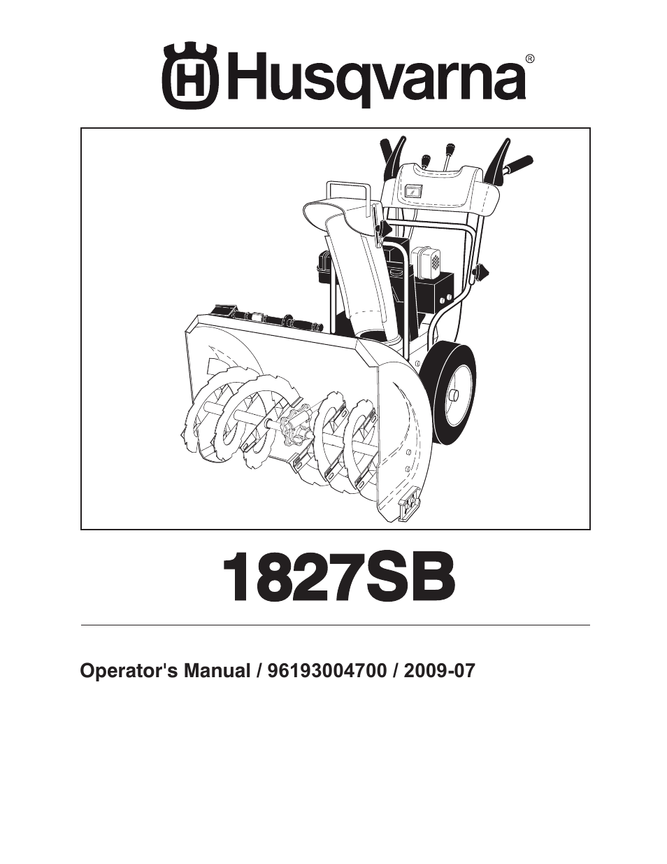 Husqvarna 1827SB User Manual | 20 pages