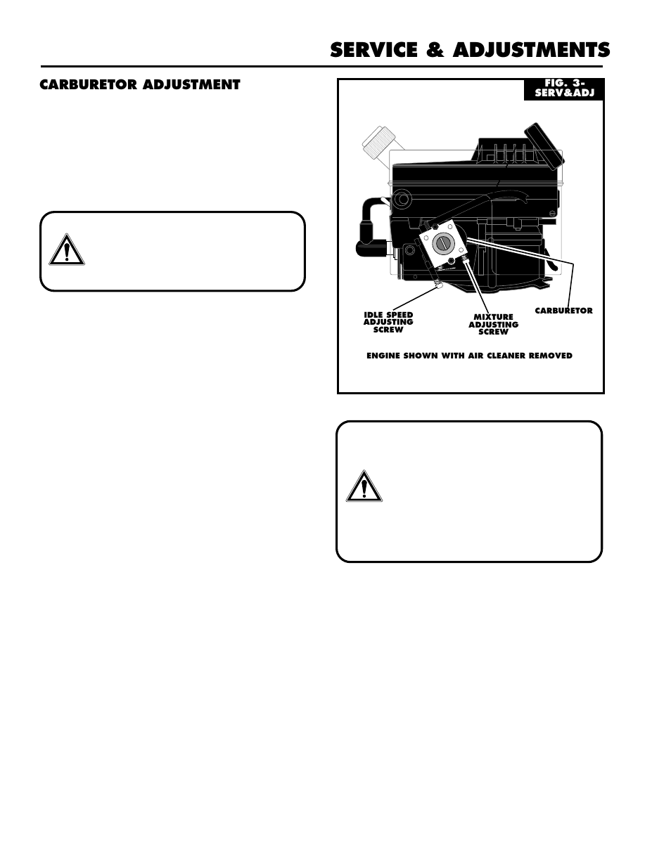 Service & adjustments, Carburetor adjustment | Husqvarna CT16 User Manual | Page 13 / 15