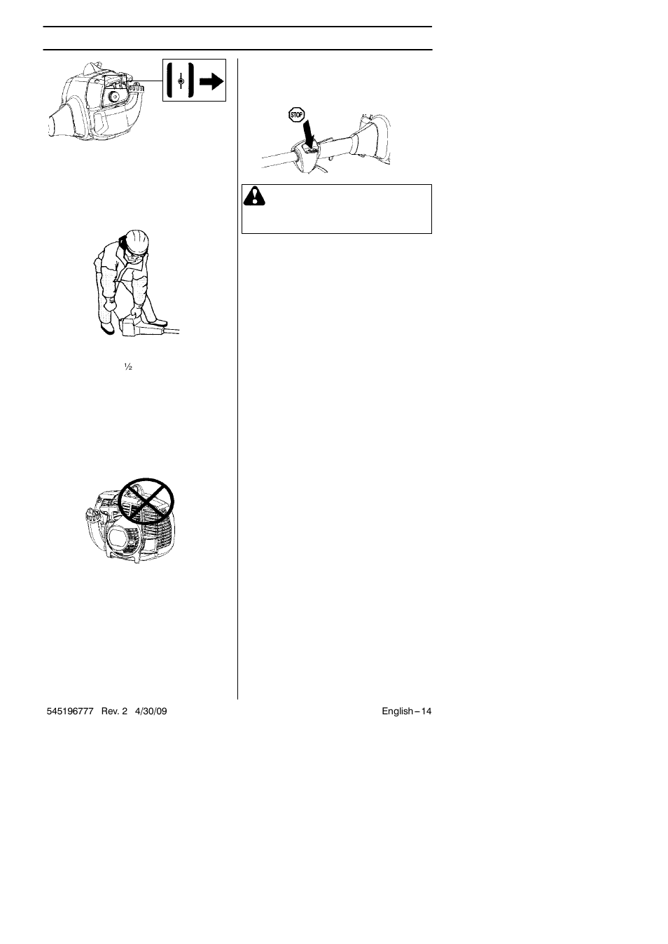 Starting and stopping | Husqvarna 128LDX User Manual | Page 14 / 24