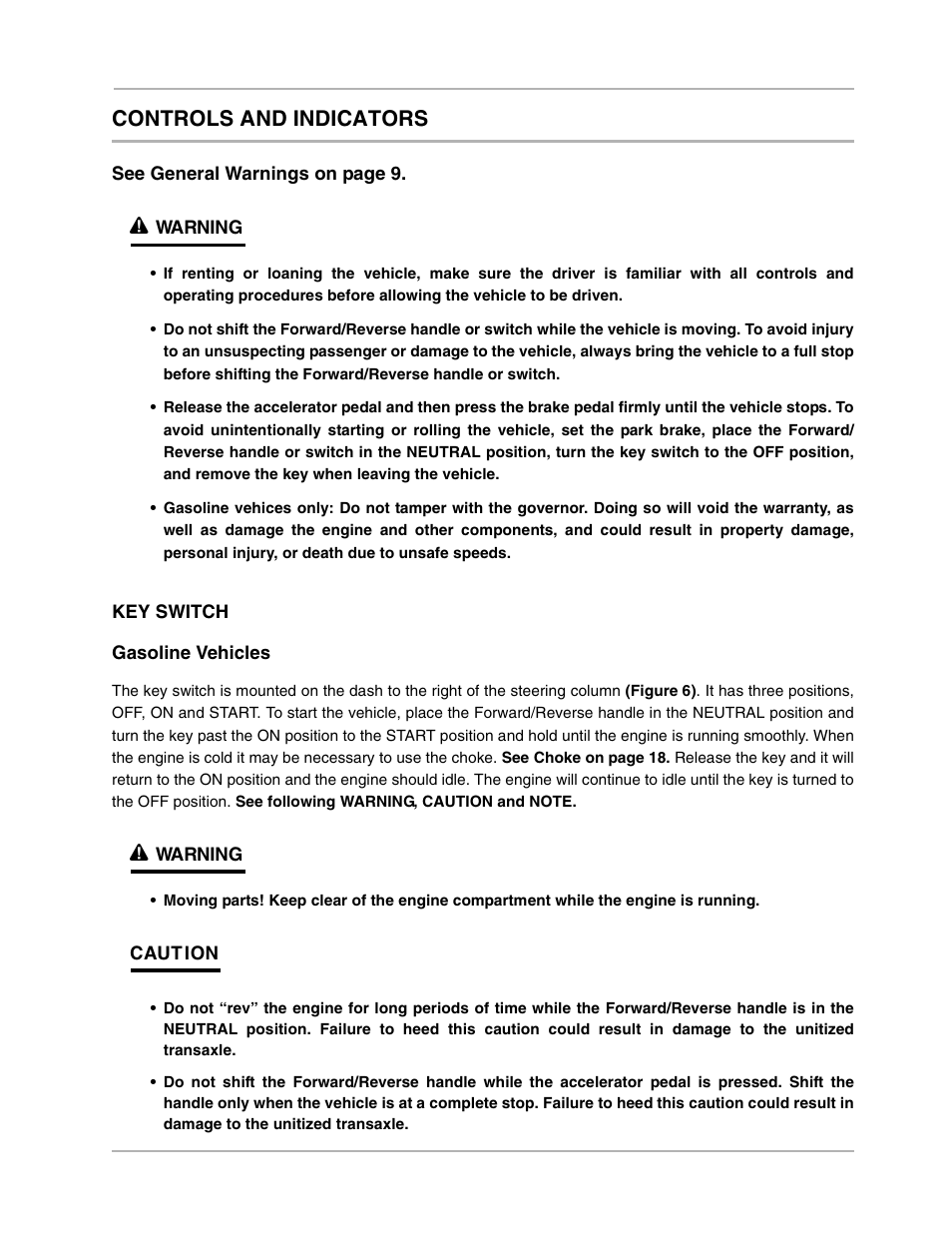 Controls/ indicators, Key switch, Controls and indicators | Husqvarna 4210-EXP User Manual | Page 15 / 56