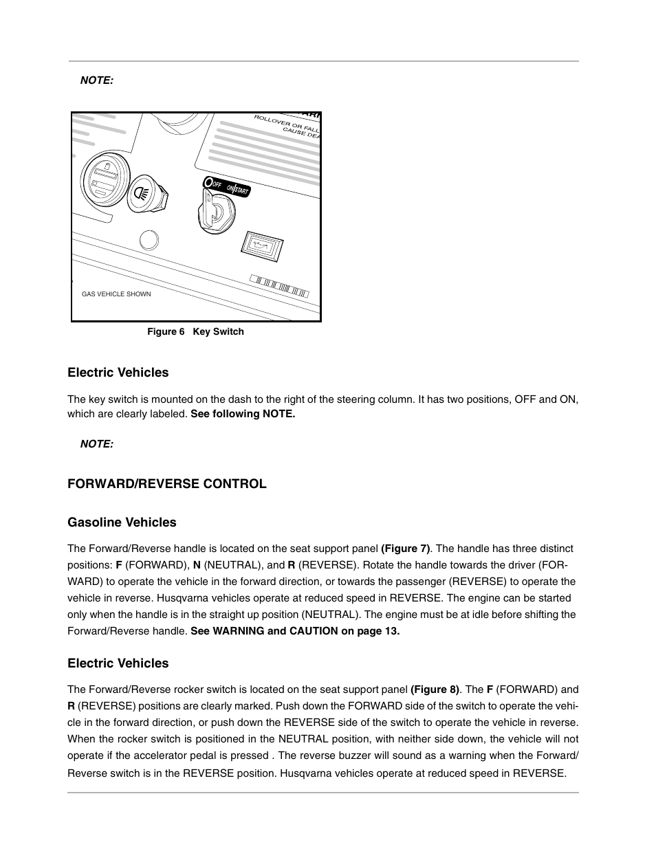 Forward/ reverse control | Husqvarna 4210-EXP User Manual | Page 16 / 56
