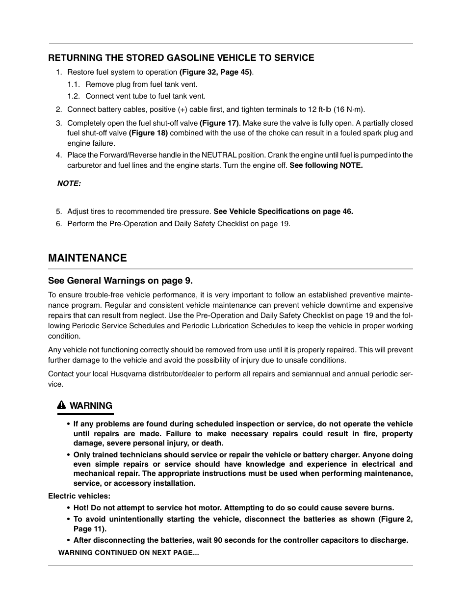 Maintenance | Husqvarna 4210-EXP User Manual | Page 30 / 56