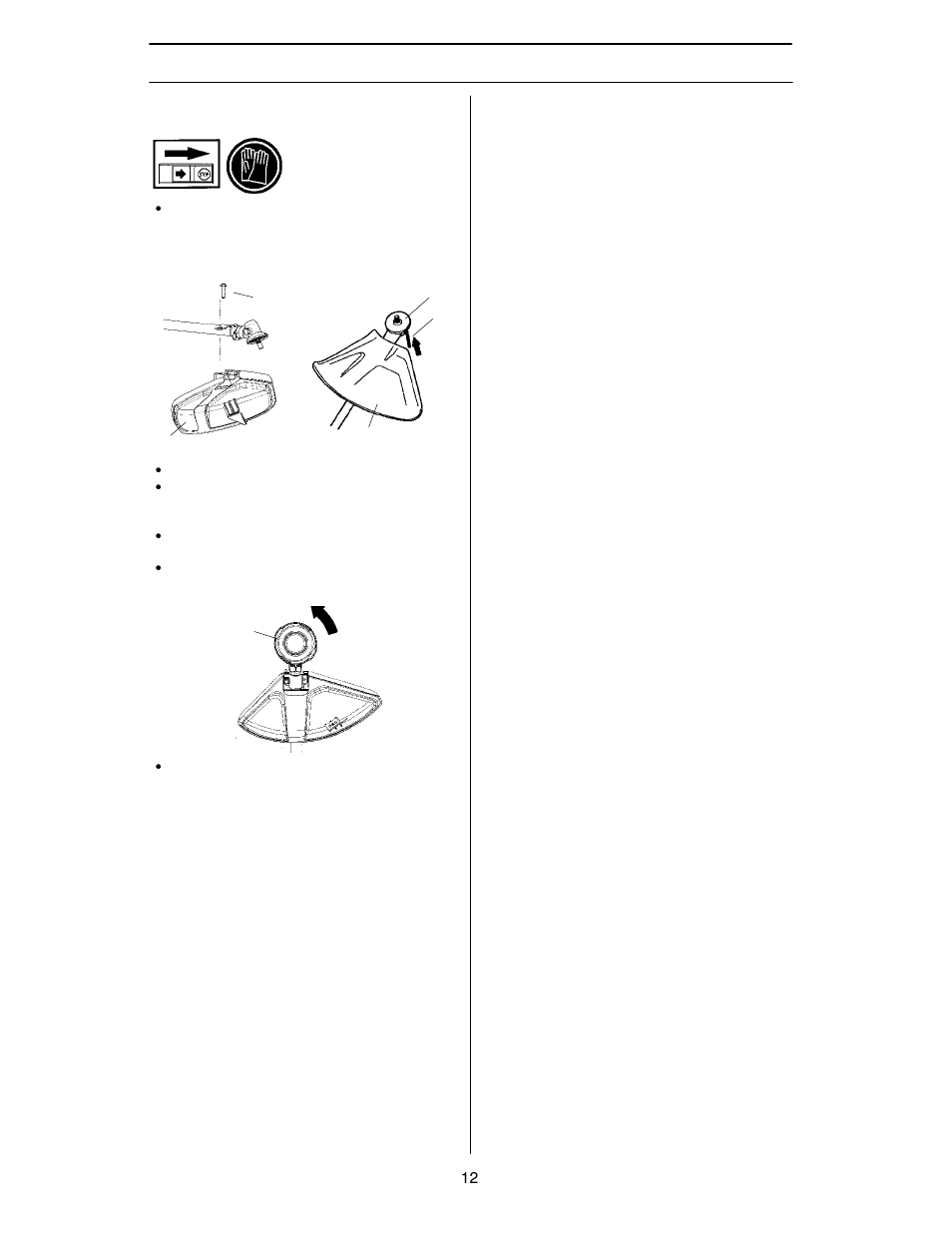 Assembly, Fitting the trimmer guard and trimmer head | Husqvarna 125R User Manual | Page 12 / 28