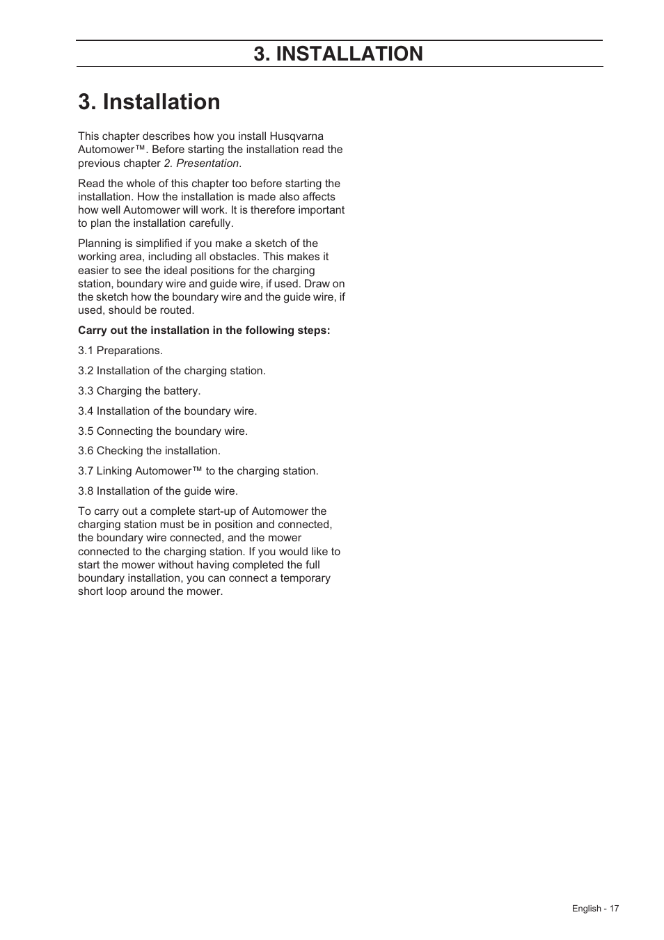 Installation | Husqvarna 220 AC User Manual | Page 16 / 82