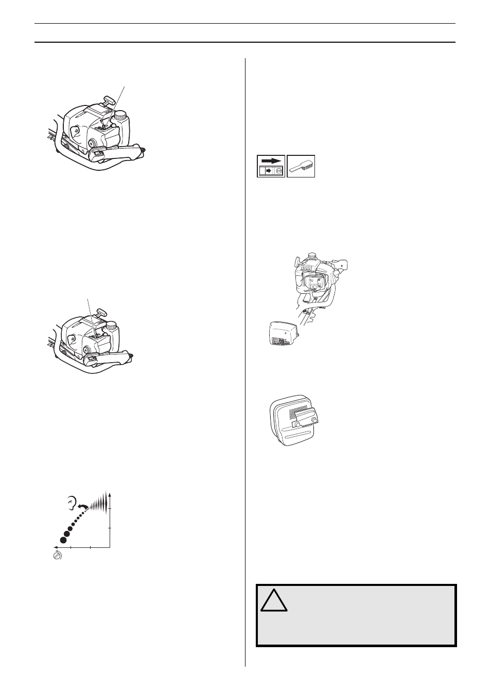 High speed jet h, Correctly adjusted carburettor, Muffler | Maintenance | Husqvarna 325HS75X User Manual | Page 15 / 20
