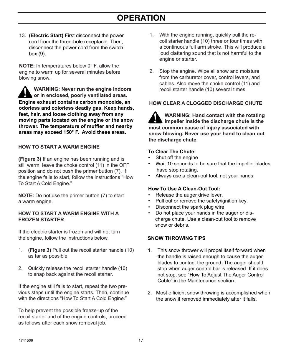 Operation | Husqvarna 5021 R User Manual | Page 17 / 42