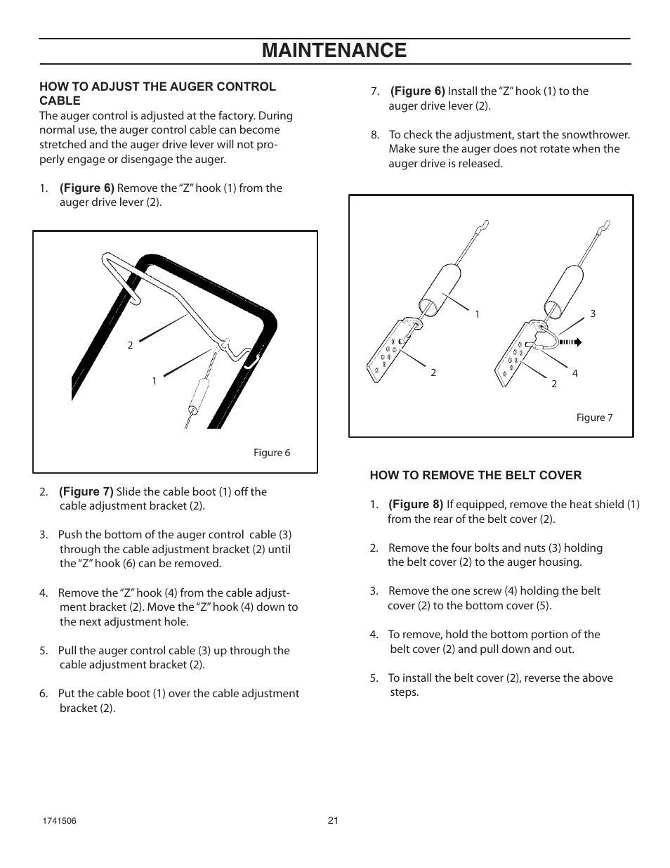 Maintenance | Husqvarna 5021 R User Manual | Page 21 / 42