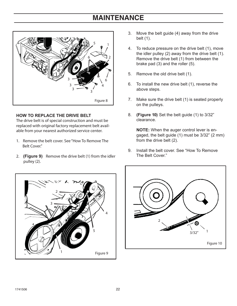 Maintenance | Husqvarna 5021 R User Manual | Page 22 / 42