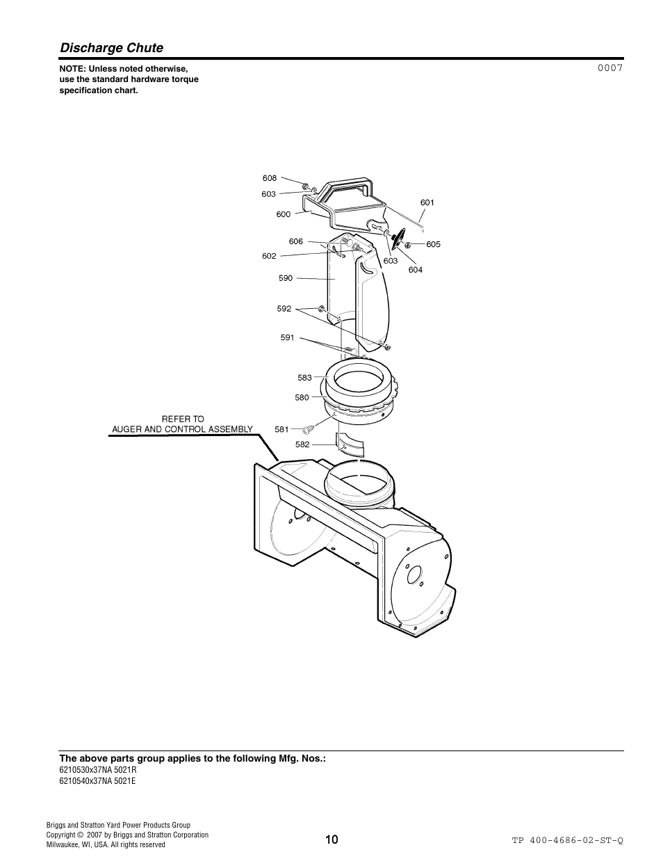 Discharge chute | Husqvarna 5021 R User Manual | Page 33 / 42