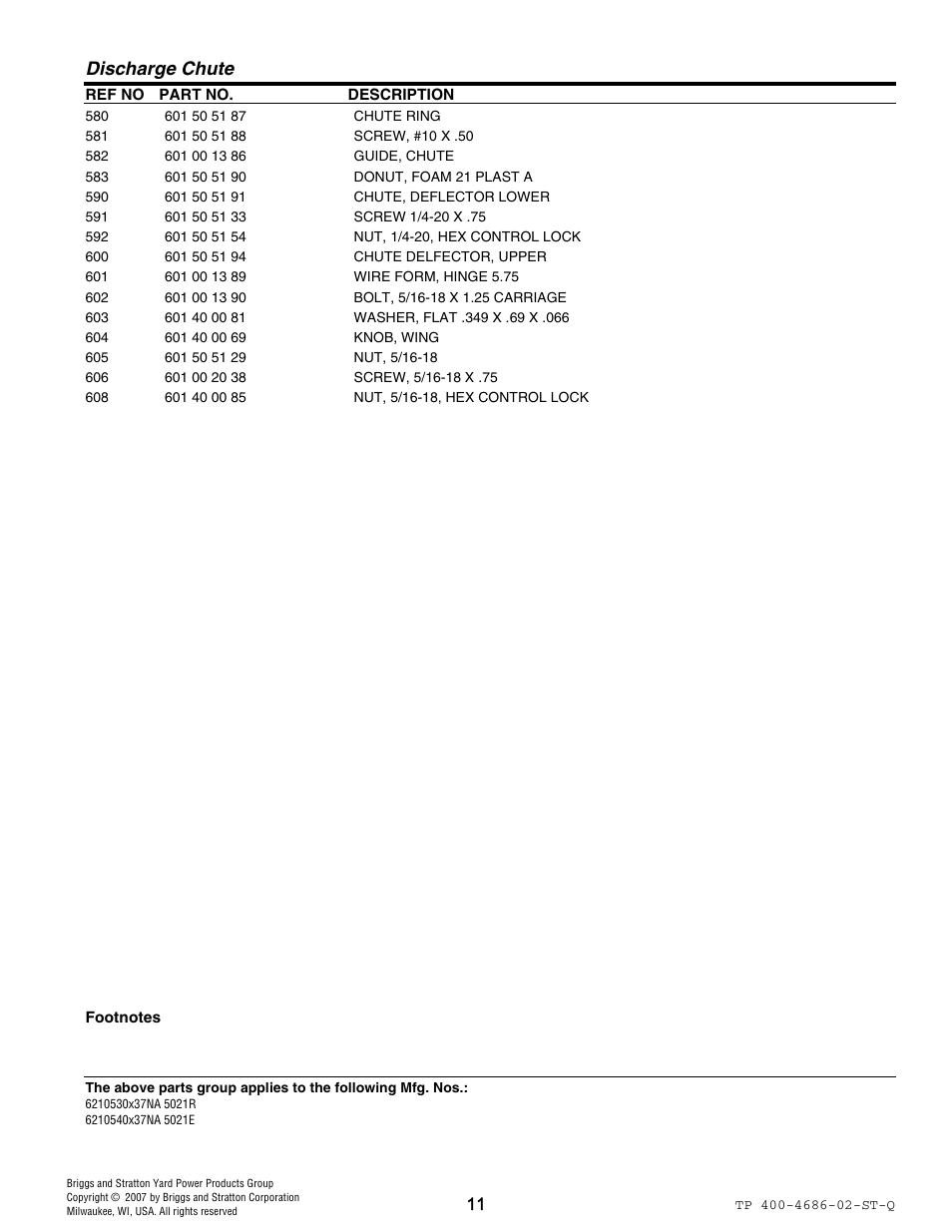 Discharge chute | Husqvarna 5021 R User Manual | Page 34 / 42