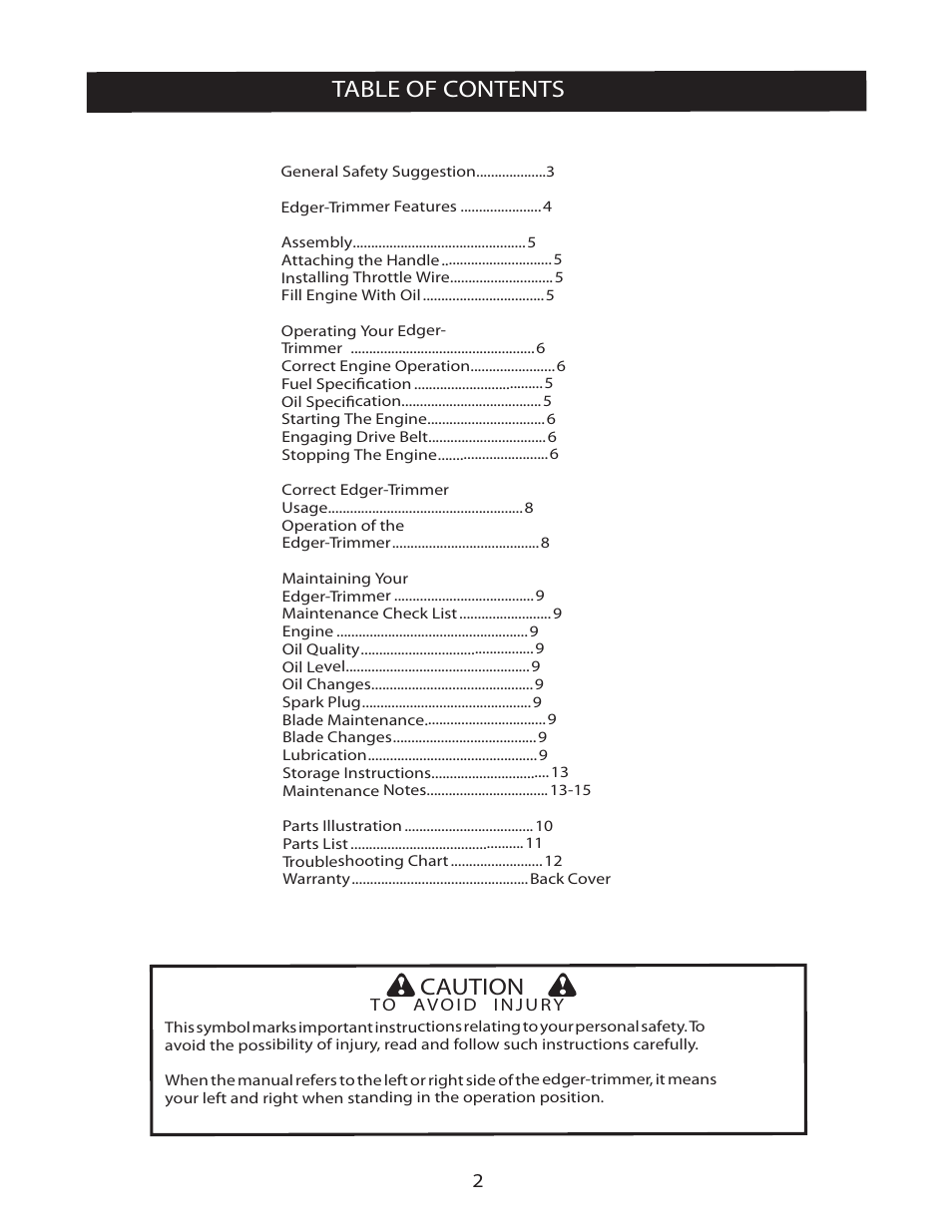 Husqvarna LE475 / 966951101 User Manual | Page 2 / 16