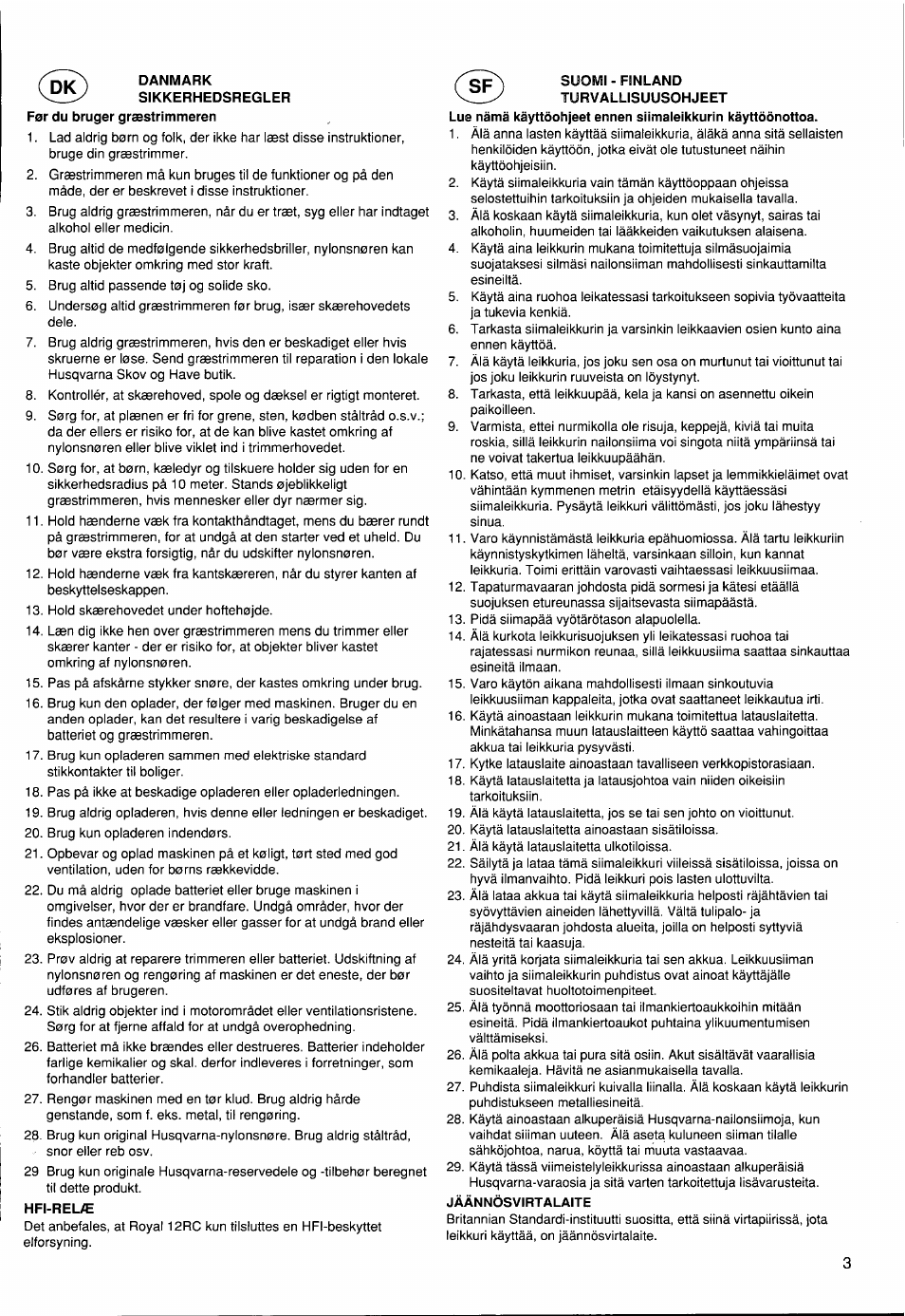 Husqvarna 12 RC User Manual | Page 4 / 40