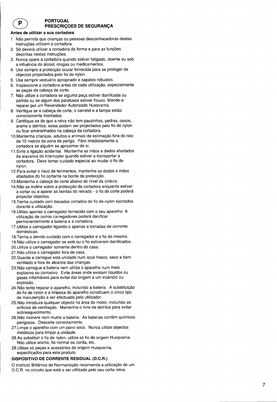 Husqvarna 12 RC User Manual | Page 8 / 40