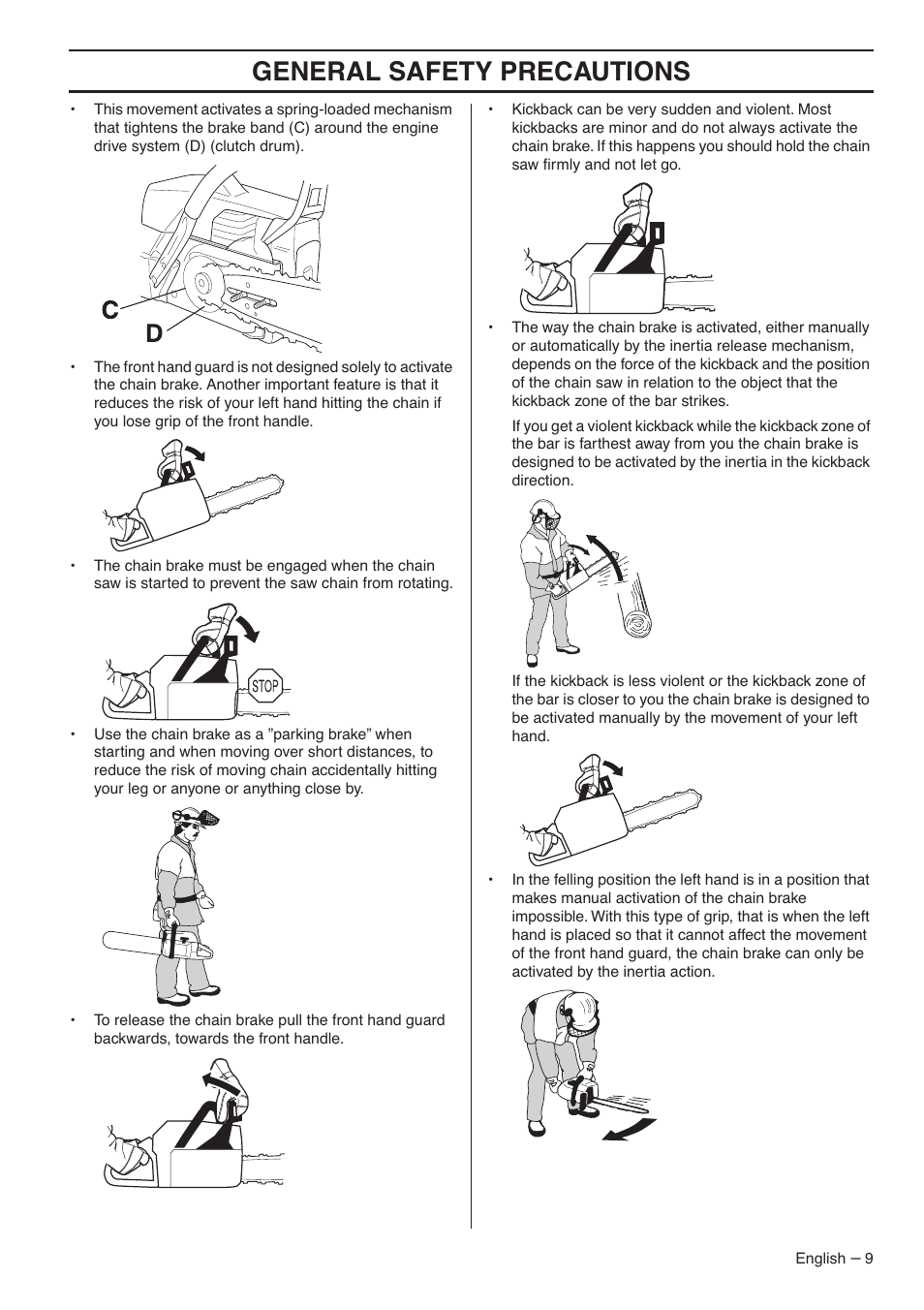 General safety precautions | Husqvarna 1153183-95 User Manual | Page 9 / 44
