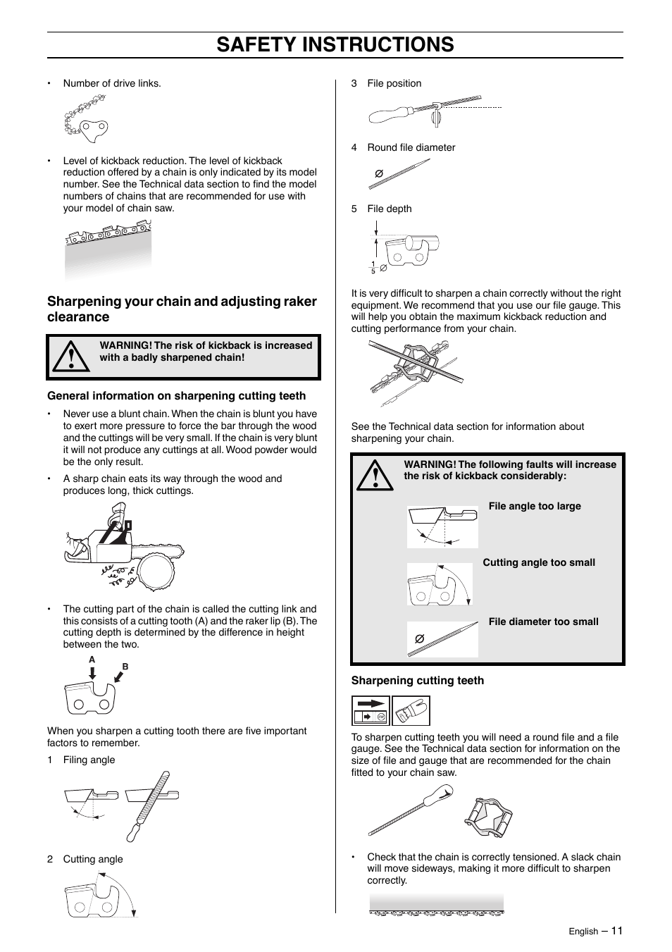 Safety instructions | Husqvarna 55 Rancher User Manual | Page 11 / 40