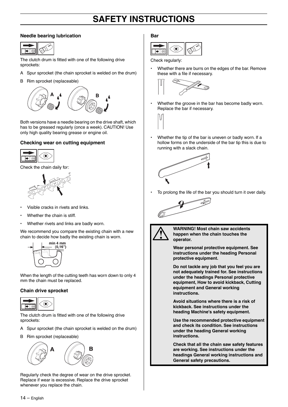 Safety instructions | Husqvarna 55 Rancher User Manual | Page 14 / 40