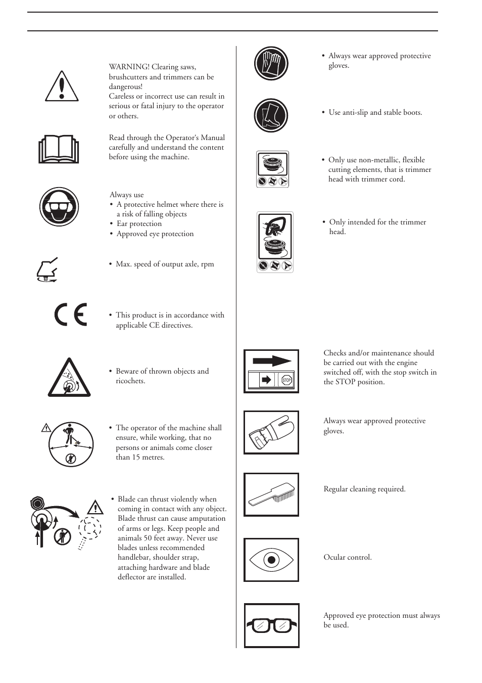 Symbol explanation, Symbols | Husqvarna 225L Lite User Manual | Page 2 / 24