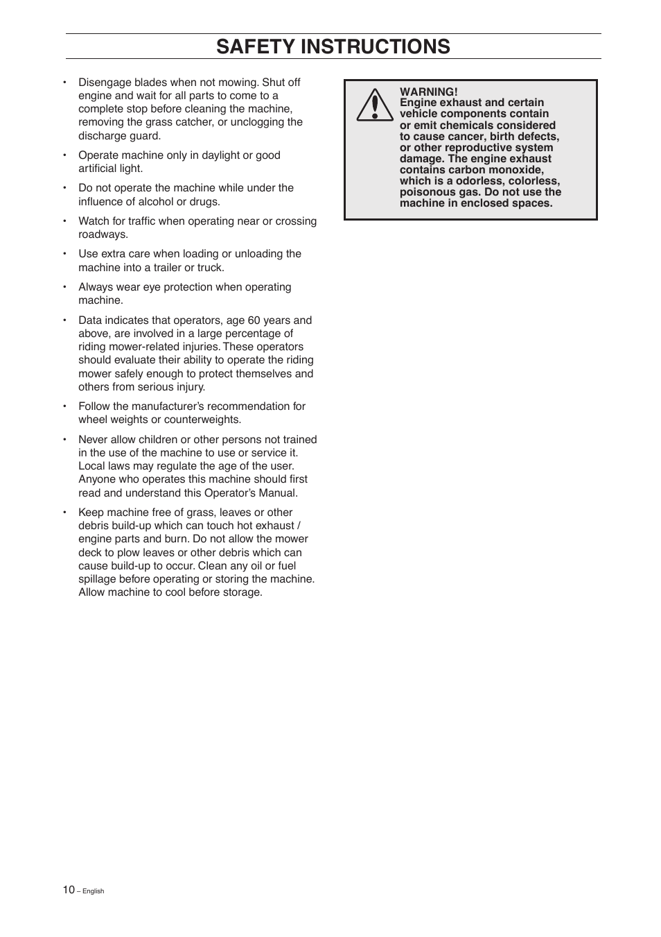 Safety instructions | Husqvarna 155 User Manual | Page 12 / 60
