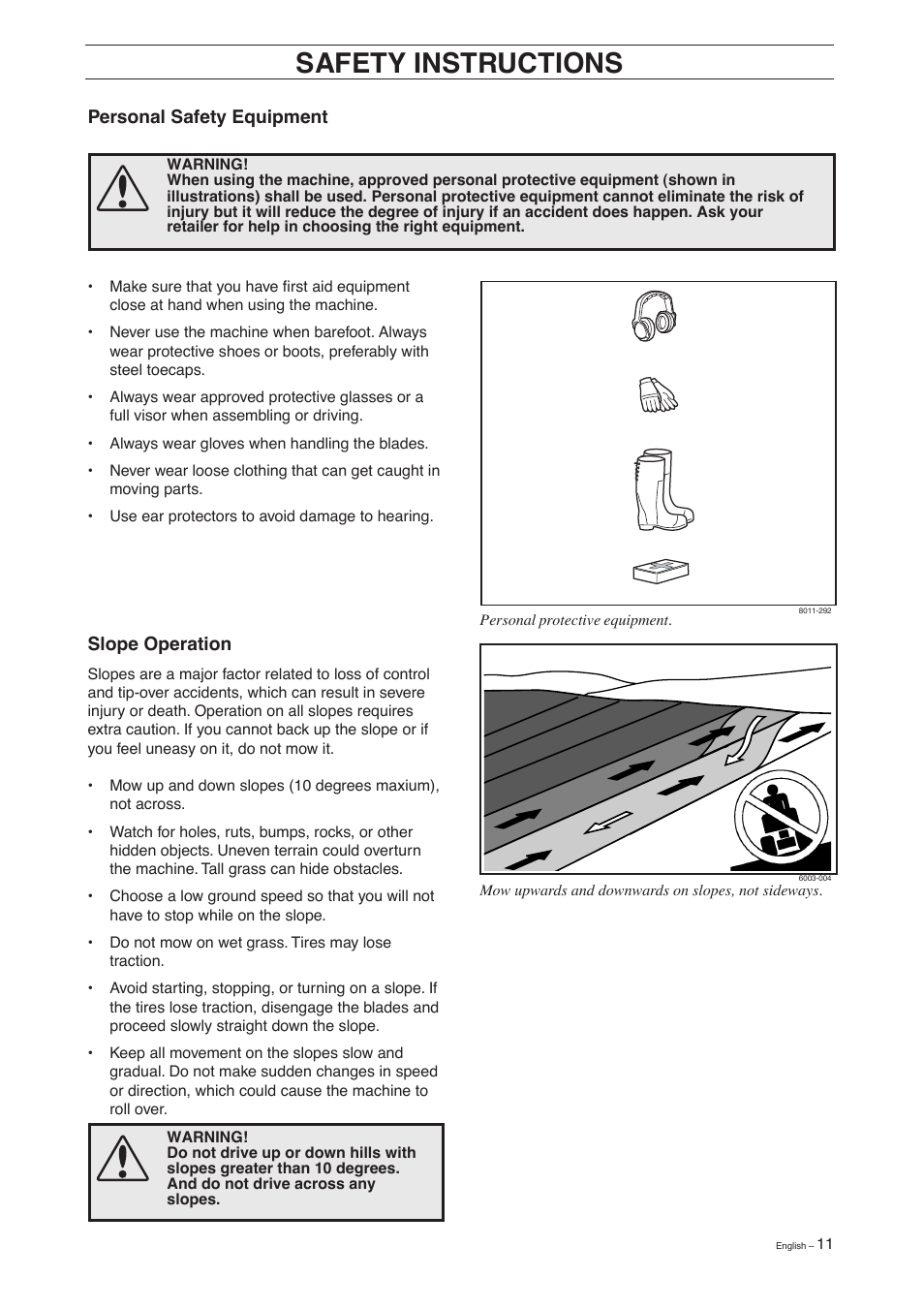 Safety instructions | Husqvarna 155 User Manual | Page 13 / 60
