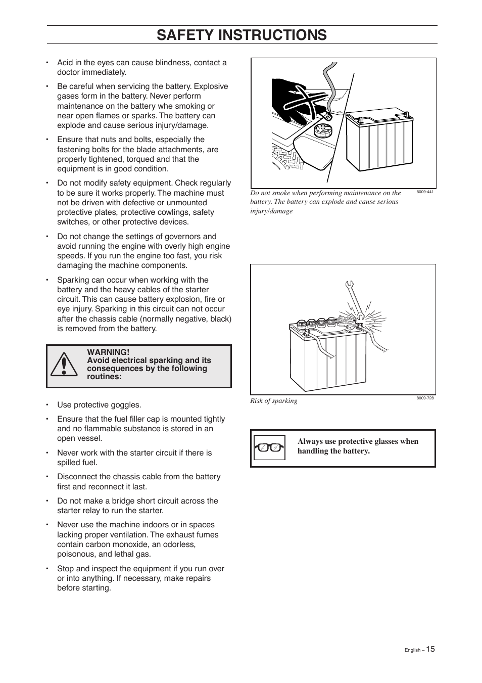 Safety instructions | Husqvarna 155 User Manual | Page 17 / 60