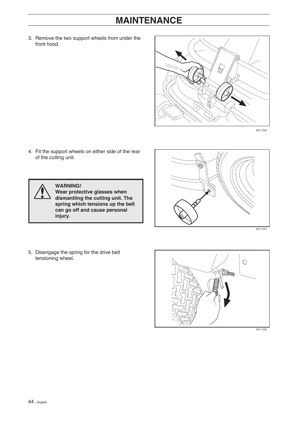 Maintenance | Husqvarna 155 User Manual | Page 46 / 60