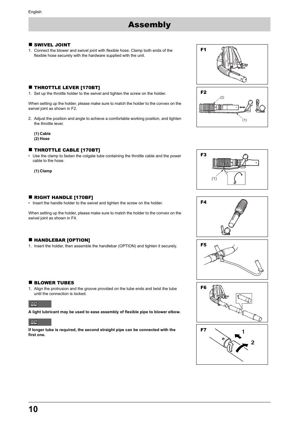 Assembly | Husqvarna 170BT User Manual | Page 10 / 17