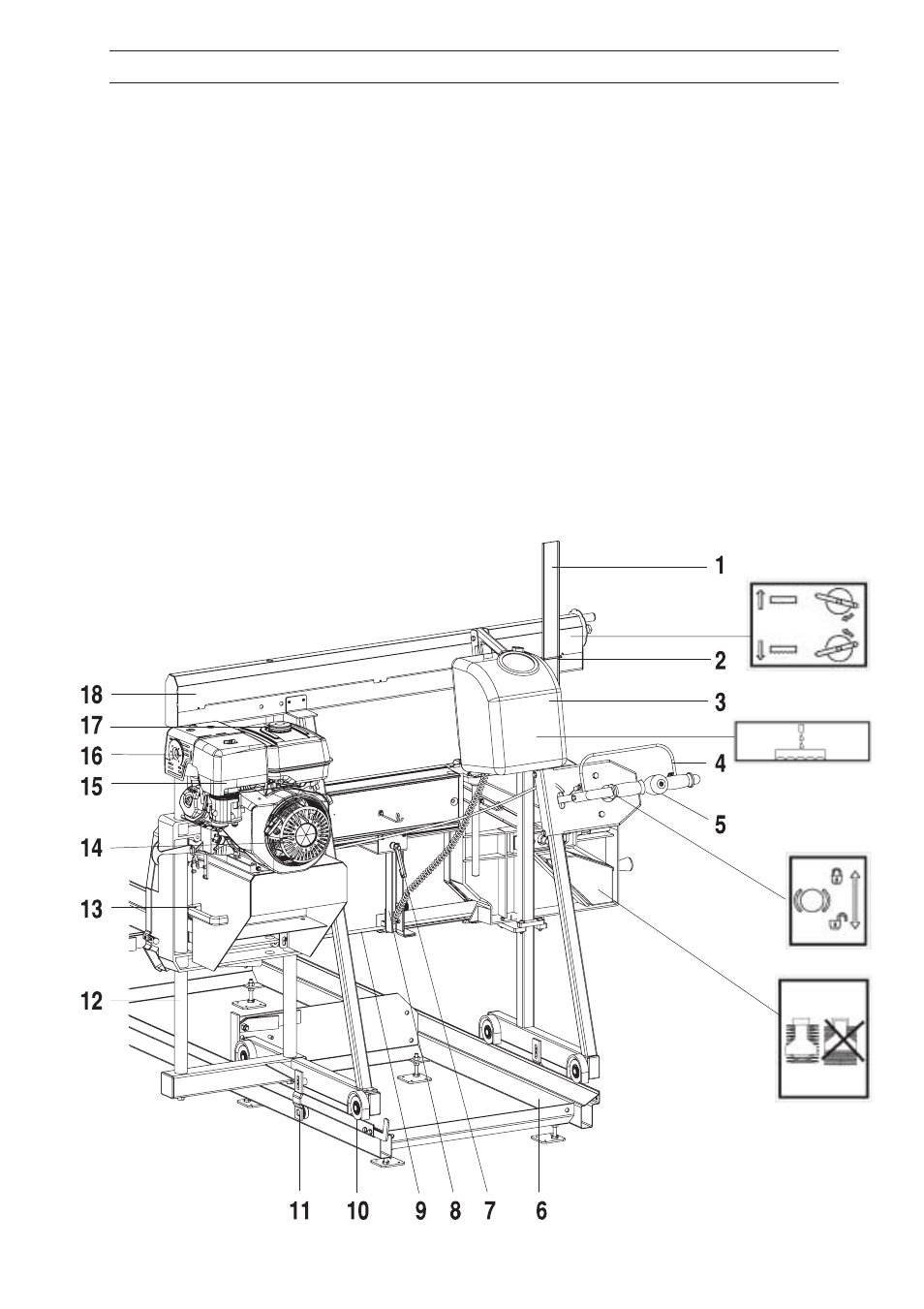 Description, One-man sawmill petrol engine | Husqvarna SMB 70 User Manual | Page 7 / 40