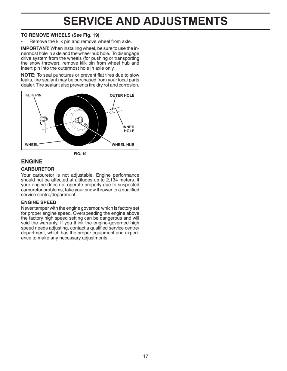 Service and adjustments | Husqvarna 924SB User Manual | Page 17 / 40