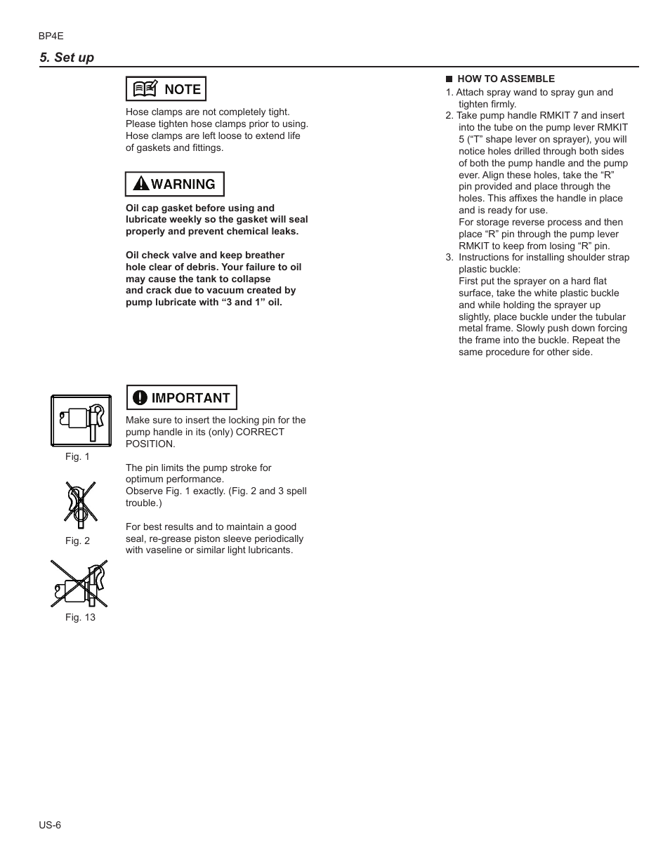 Set up | Husqvarna BP4E User Manual | Page 6 / 9
