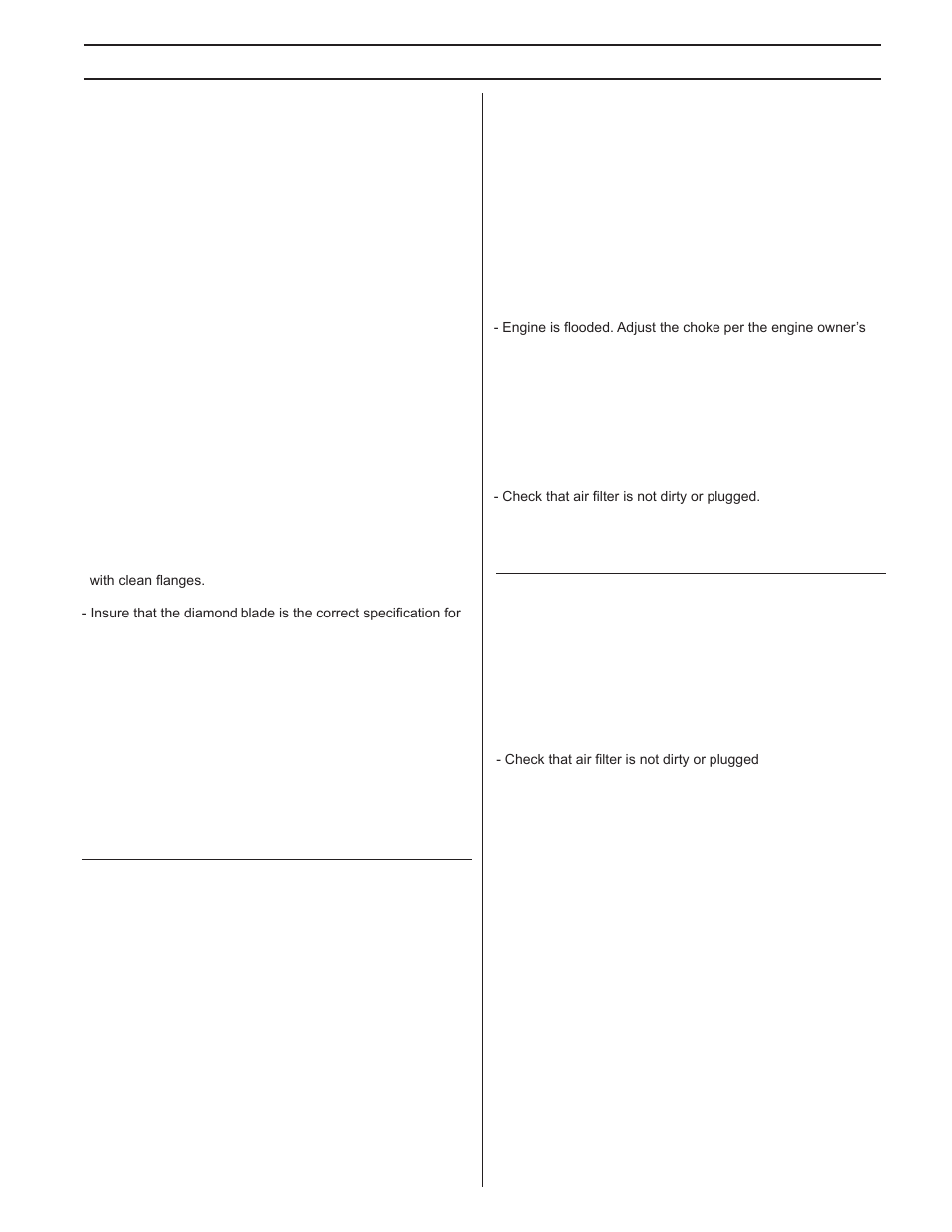 Troubleshooting | Husqvarna SOFF-CUT 150 User Manual | Page 13 / 16
