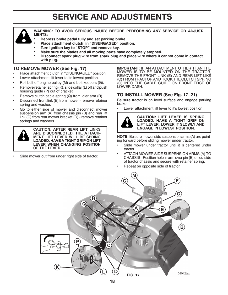 Service and adjustments | Husqvarna 2246LS User Manual | Page 18 / 44