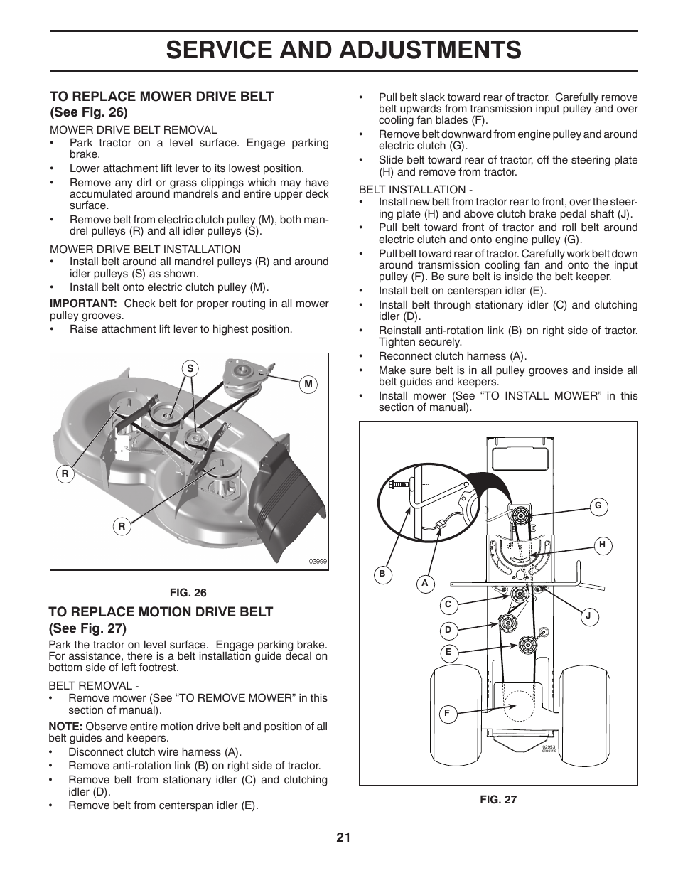 Service and adjustments | Husqvarna 2246LS User Manual | Page 21 / 44